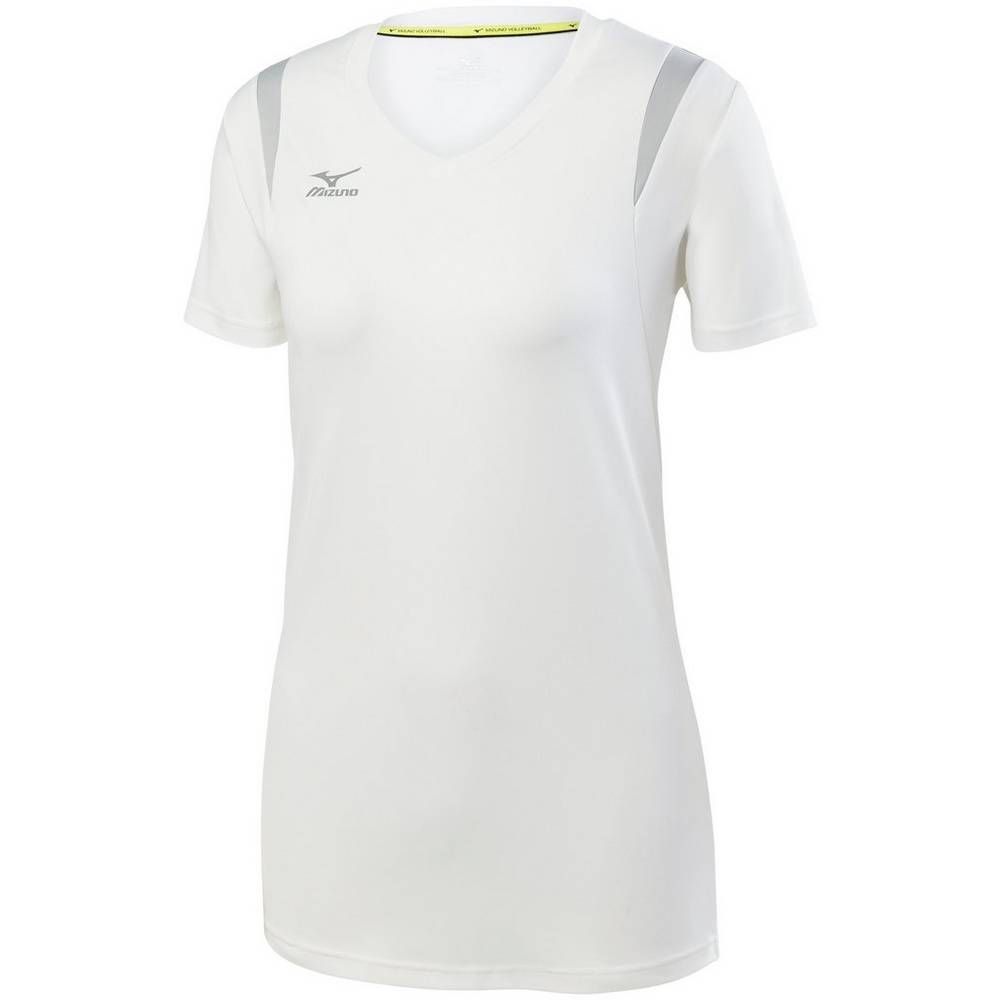 Jersey Mizuno Voleibol Balboa 5.0 Long Sleeve Para Mujer Blancos/Plateados 8256103-GY
